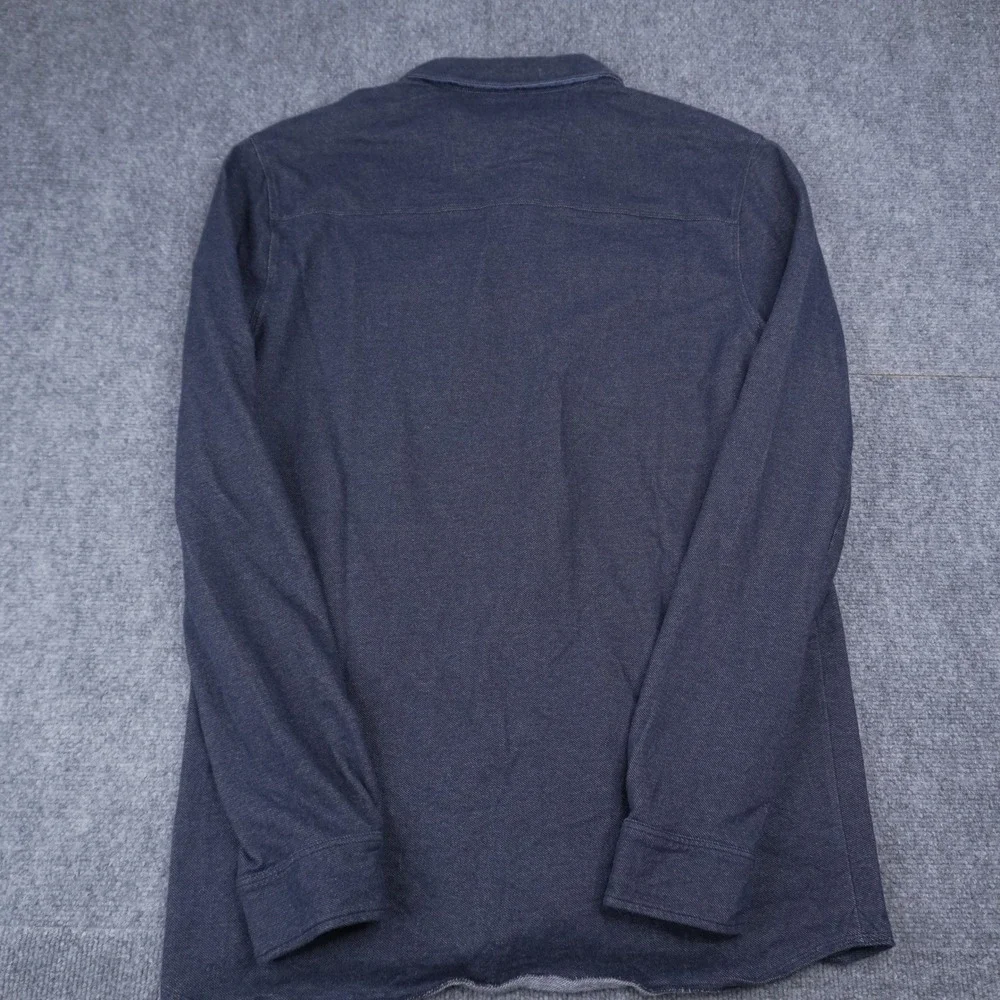 Banana Republic Button Down Shirt Men XL Blue Long Sleeve Stretch Utility Pocket